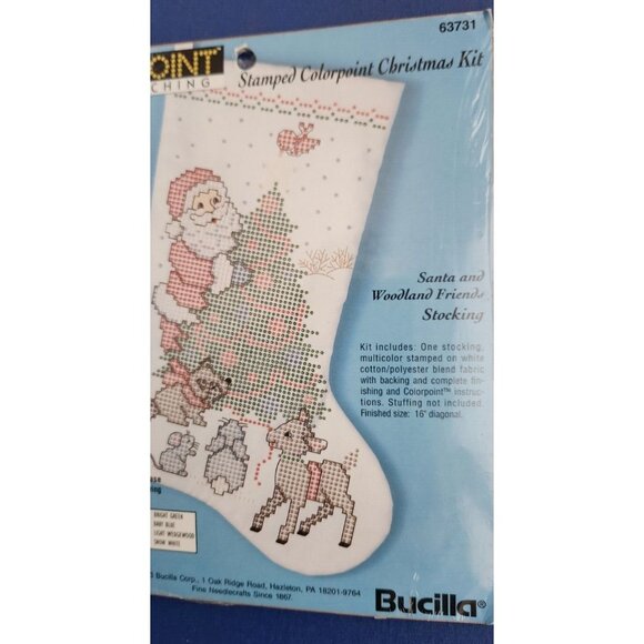 Bucilla Cross Stitch 4 Kits ColorPoint Christmas Pattern Stocking Santa Sampler - Picture 9 of 14